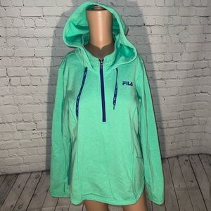 NWOT Fila Sport Green & Blue Hoodie size L
